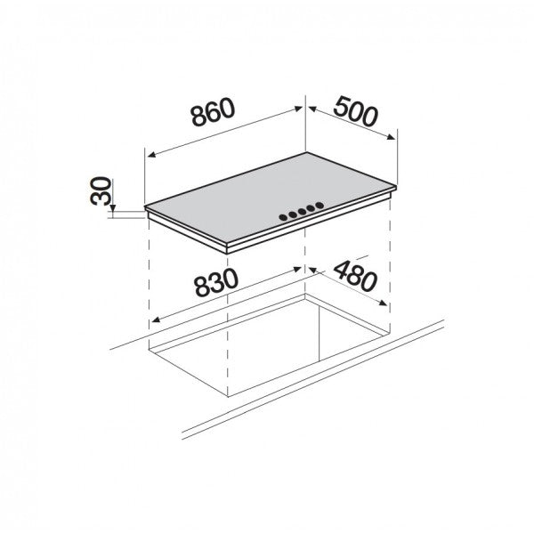 Piano cottura SHOCK 90CM - inox STS955IX