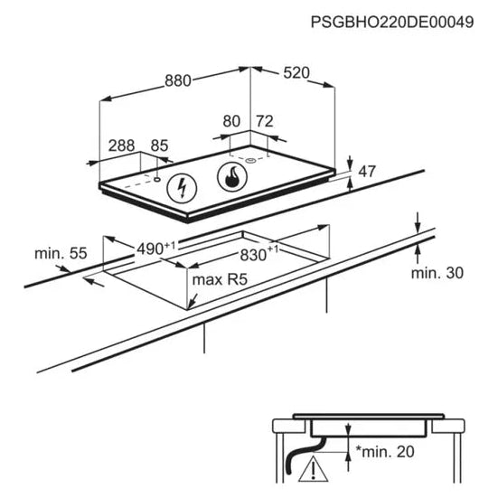Aeg HF704193NB incasso schema tecnico
