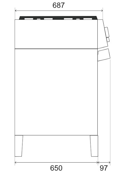 Ilve Panoramagic PM09-MK misure