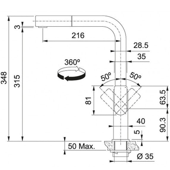 MYTHOS DOCCIA SATINATO 115.0547.853 SCHEMA