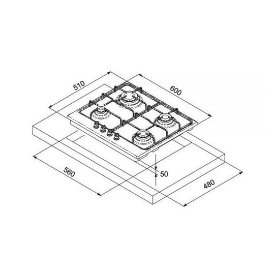 NEOX A0604VNGC ECO LINE 60 INOX SCHEMA