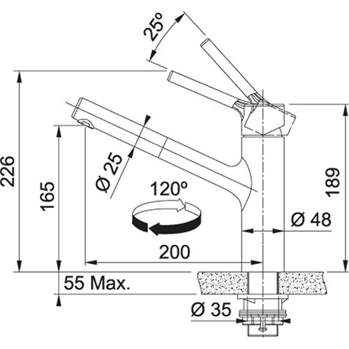 TAROS NEO DOCCIA INOX SATINATO 115.0596.383 SCHEMA