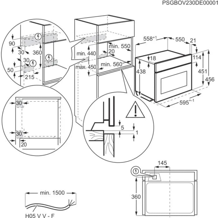Aeg Aeg NKP8S721B Serie 8000 MealAssist StemPro SCHEMA INCASSO MISURE