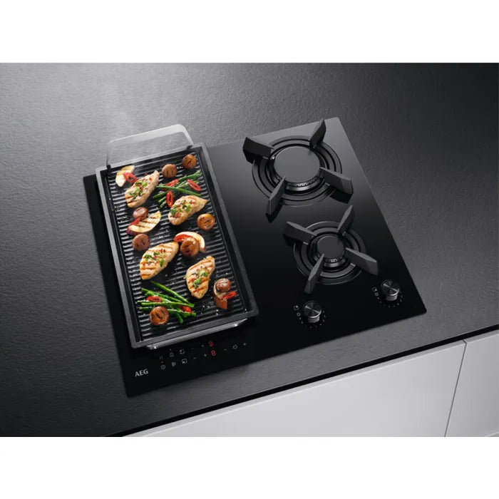 Aeg HDB64623NB Misto gas + induzione Bridge e Vertical Flame flexizone