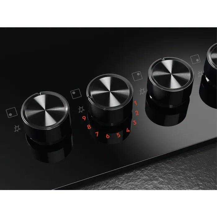 Aeg HKB75453NB 8000 FLAMELIGHT manopole con controllo preciso della fiamma su 9 livelli