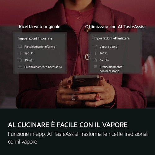 Aeg NBR7P731SB Serie 7000 MealAssist SteamCrisp COTTURE A VAPORE