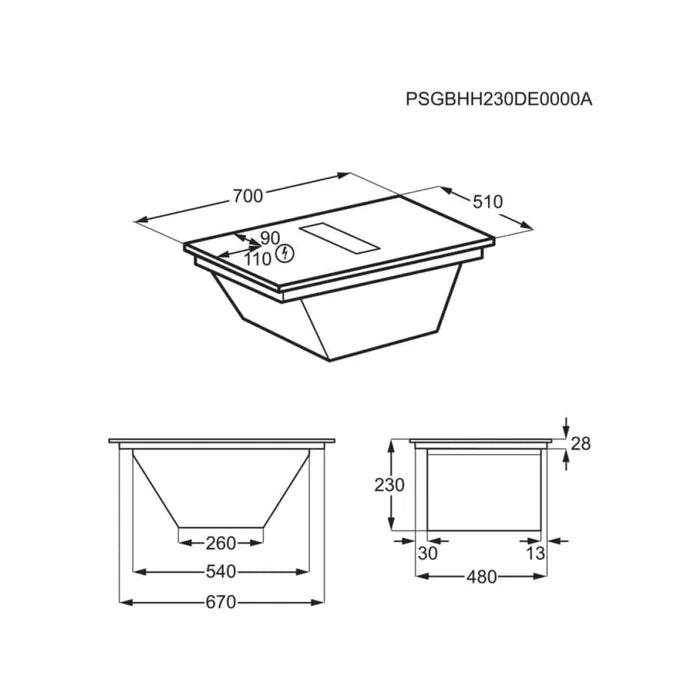 Aeg NCH74B01CB 6000 COMBOPIANO SCHEMA INCASSO 