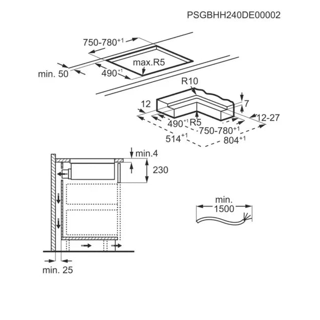 Aeg NCH84C23CB serie 7000 SenseFry incasso