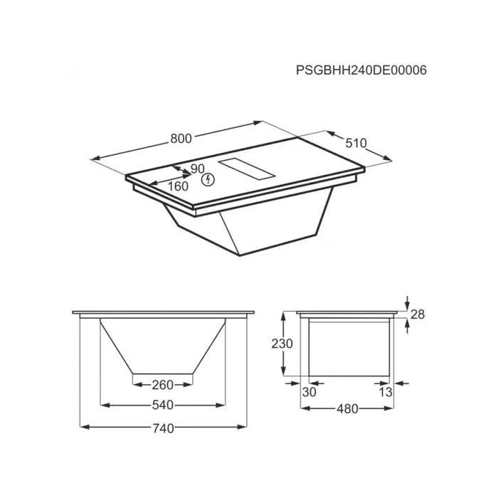 Aeg NCH84C23CB serie 7000 SenseFry schema incasso