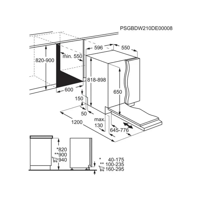 Aeg NG62IB21K serie 6000 schema incasso misure