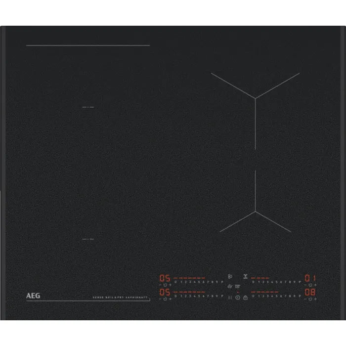 Aeg NII64B30AZ 8000 Piano cottura a induzione 60 cm, 4 zone, SenseBoil & Fry, SaphirMatt nero opaco