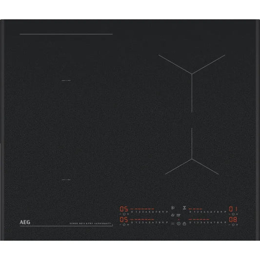 Aeg NII64B30AZ 8000 Piano cottura a induzione 60 cm, 4 zone, SenseBoil & Fry, SaphirMatt nero opaco