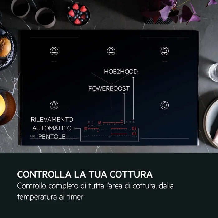 Aeg NIK85M30FB Serie 8000 SenseBoil+Fry rilevamento automatico pentole