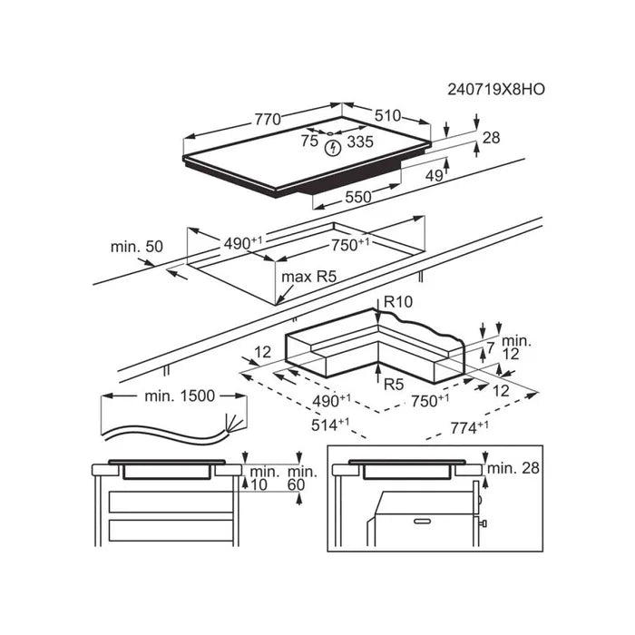 Aeg NIO84B00IB Serie 6000 Bridge schema incasso