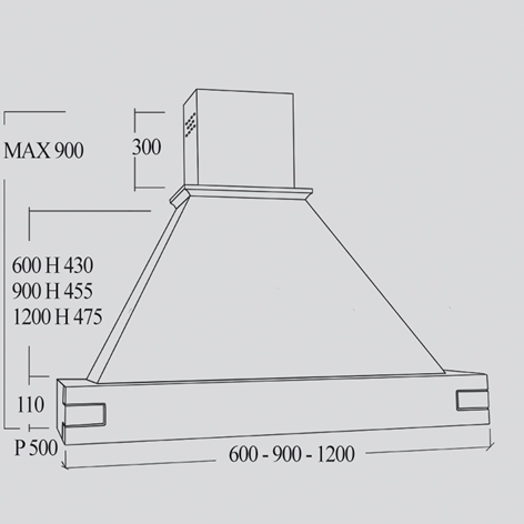 CAPPA RAVENNA 120CM SCHEMA