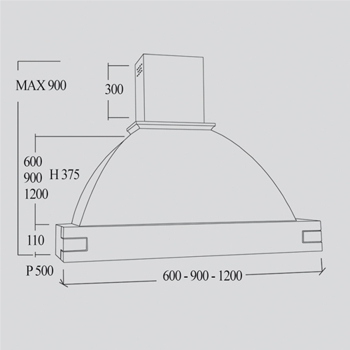 Cappa rustica PANDORA 60.