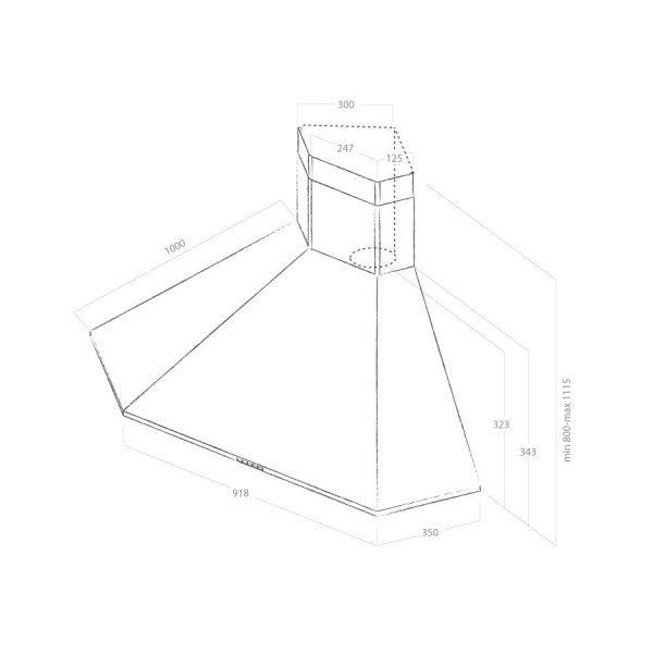 ELICA / ACUTA BL/F/100 PRF0127462A CAPPA ANGOLARE NERA.