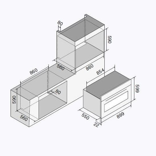 Ilve OV91PMT3 Panoramagic schema misure
