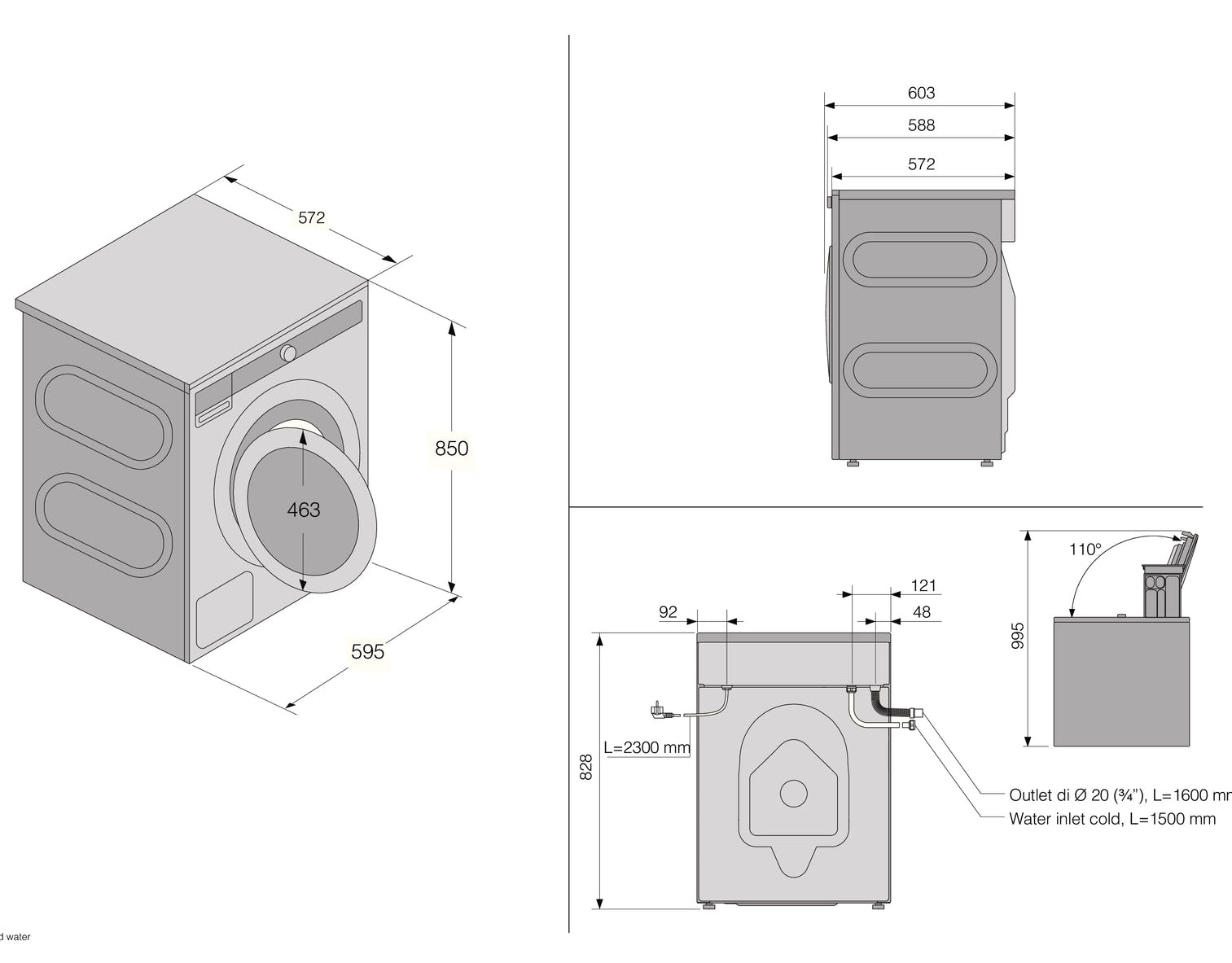 W1085BW ASKO MISURE
